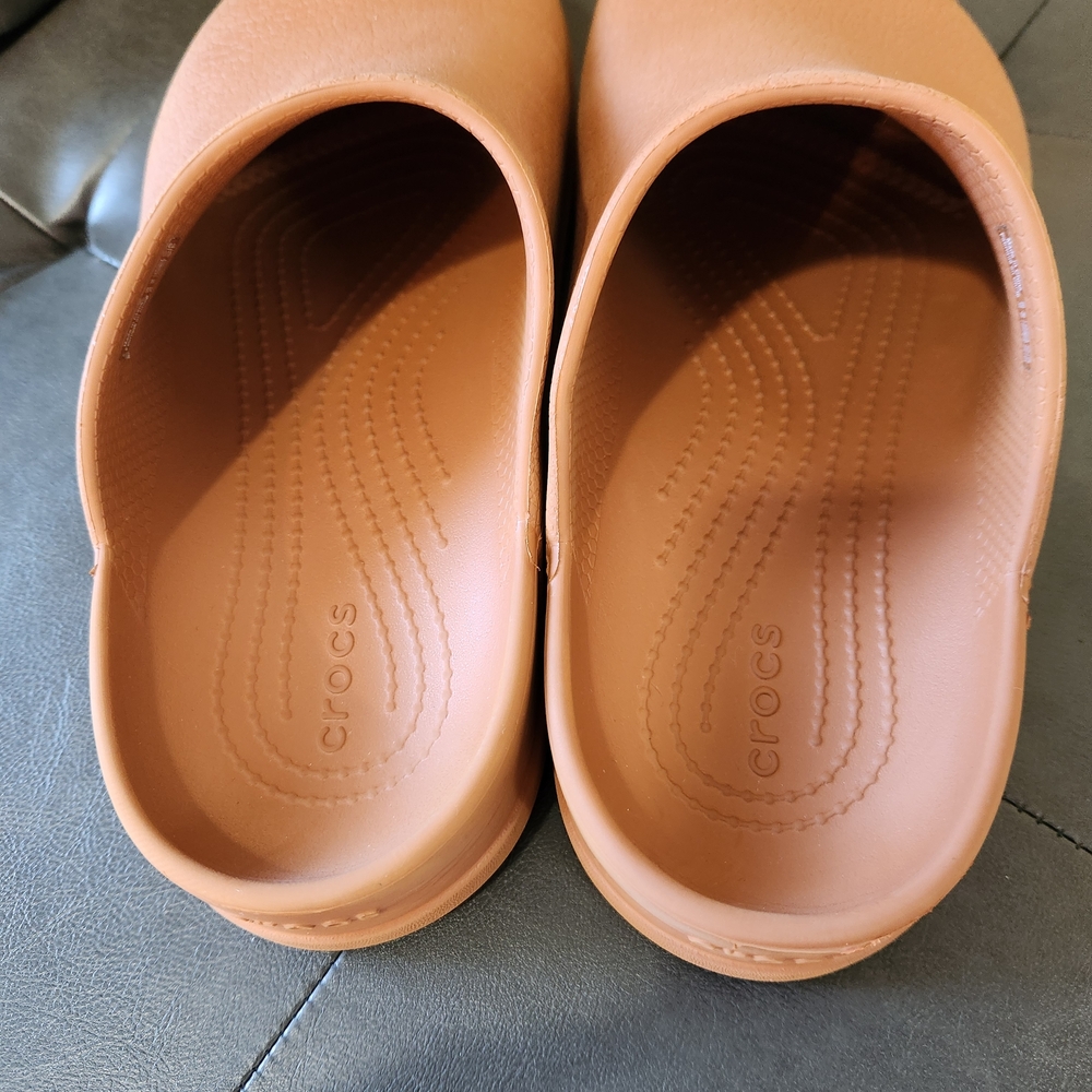 CROCS Women's Slip-On Clogs in Terracotta Orange - Picture 4 of 10